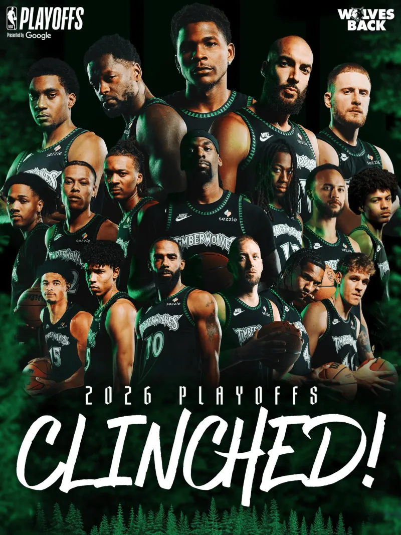 开云平台百家乐-森林狼连续5年打进季后赛，此前17年期间仅17-18打进季后赛